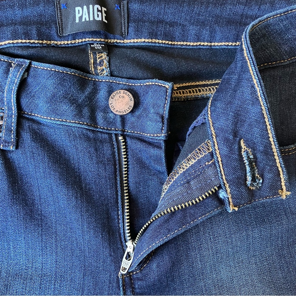 Paige Verdugo Ankle Jeans Size 27 Lawson Dark Wash Denim Straight Leg Stretch - Picture 6 of 10